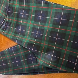 Crown & Ivy Green and Black Plaid pants, worn once to a holiday party.